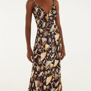 FARM Rio Brazil Mushroom Maxi Brown dress G = Large